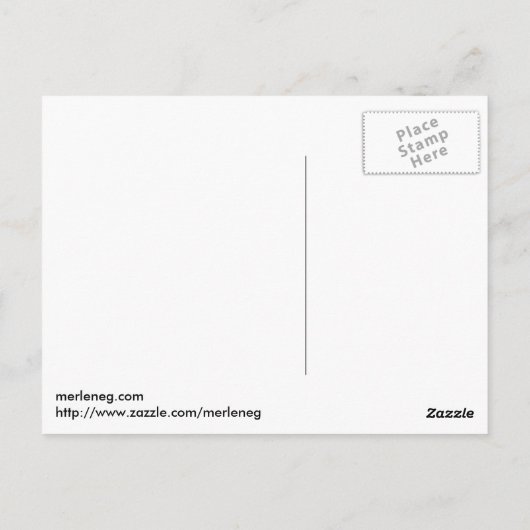 Carte postale Mes chaussures (Dos)