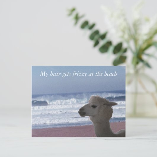 Carte postale - Mes cheveux deviennent frizzy ... (Debout devant)