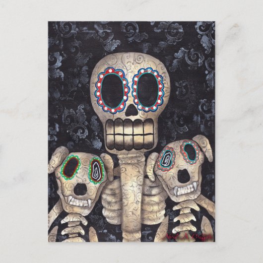 Carte Postale Mes chiens et moi (Devant)