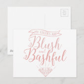 Carte Postale Mes couleurs sont rousses et pures (Devant / Derrière)