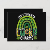 Carte Postale Mes étudiants sont mes charmes chanceux St Patrick (Devant / Derrière)