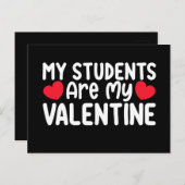 Carte Postale Mes Étudiants Sont Mon Amour Enseignant Saint Vale (Devant / Derrière)