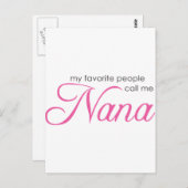 Carte Postale Mes Gens Préférés M'Appelent Nana (Devant / Derrière)