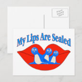 Carte Postale Mes lèvres Sont Scellées (Devant / Derrière)