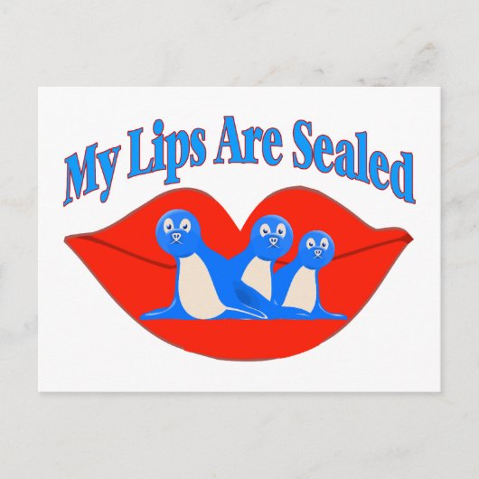 Carte Postale Mes lèvres Sont Scellées (Devant)