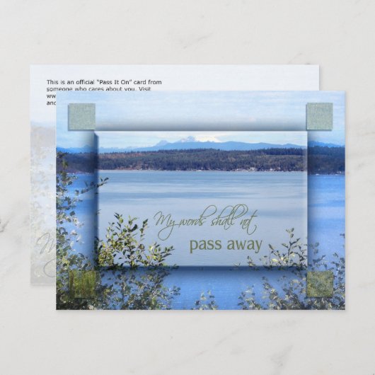 Carte Postale Mes Mots Ne Peuvent Pas Passer (Devant / Derrière)