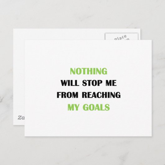 Carte Postale Mes objectifs (Devant / Derrière)