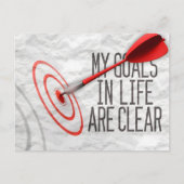 Carte Postale "Mes objectifs sont clairs" Motivation Affirmation (Devant)