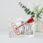 Carte Postale "Mes objectifs sont clairs" Motivation Affirmation (Debout devant)