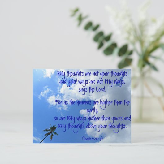 Carte Postale Mes pensées (Debout devant)