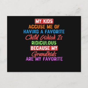 Carte Postale Mes petits-enfants préférés