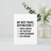 Carte Postale Mes prochaines destinations de voyage (Debout devant)