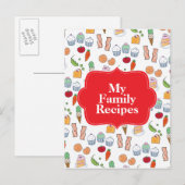 Carte Postale Mes recettes familiales (Devant / Derrière)