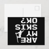 Carte Postale Mes skis sont-ils corrects Blague de skieur drôle (Devant / Derrière)