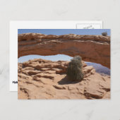 Carte Postale Mesa Arch et Tumbleweed aux Canyonlands (Devant / Derrière)