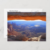 Carte Postale Mesa Arch sur Sunrise Postcard (Devant / Derrière)