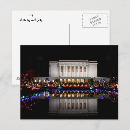 Carte Postale Mesa Temple réflexion (Devant / Derrière)