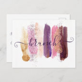 Carte Postale Mesdames Brunch joli frottement parties scintillan (Devant / Derrière)