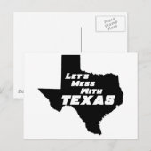 Carte Postale Mess with Texas Black (Devant / Derrière)