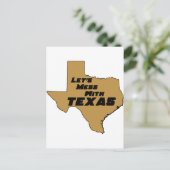 Carte Postale Mess With Texas Brown (Debout devant)