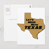 Carte Postale Mess With Texas Brown (Devant / Derrière)