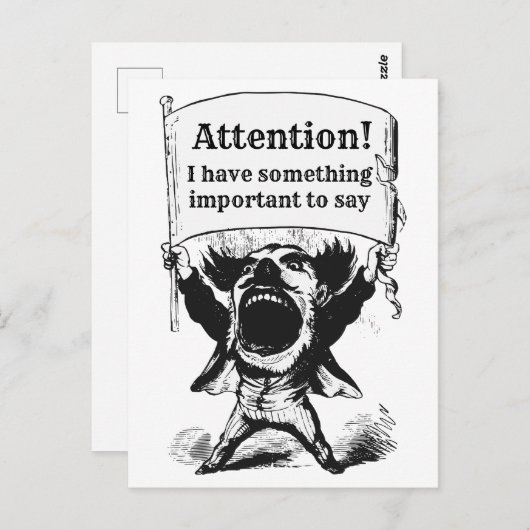 Carte Postale Message aux responsables élus (Devant / Derrière)