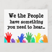 Carte Postale Message aux responsables élus (Devant)