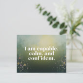 Carte Postale Message d'affirmation des fleurs sauvages (Debout devant)