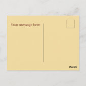 Carte Postale Message d'ajout de tarte peche (Dos)