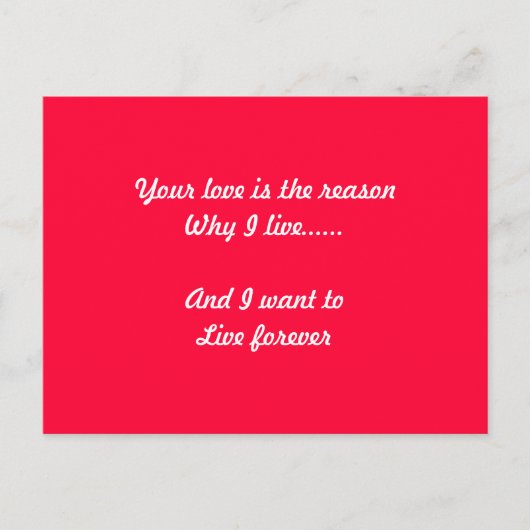 Carte postale Message d'amour (Devant)