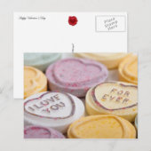 Carte Postale Message d'amour de bonbons (Devant / Derrière)
