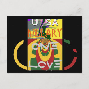 Carte Postale Message d'amour en couleurs Rasta Art Print