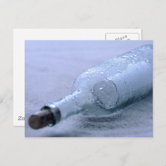 Carte Postale Message dans le sable (Devant / Derrière)