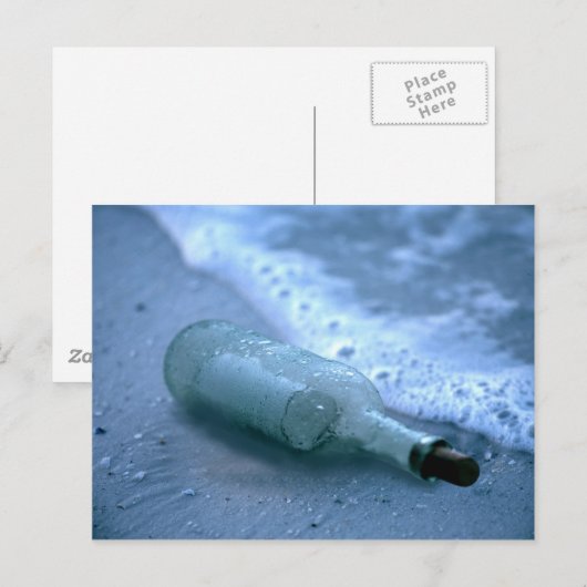 Carte Postale Message dans une bouteille (Devant / Derrière)