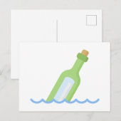Carte Postale Message dans une bouteille (Devant / Derrière)