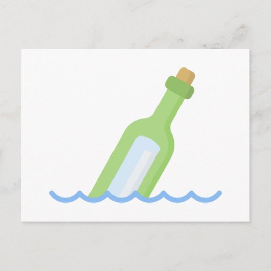 Carte Postale Message dans une bouteille (Devant)