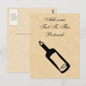 Carte Postale Message dans une bouteille. (Devant / Derrière)