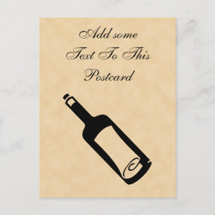 Carte Postale Message dans une bouteille.
