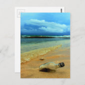 Carte Postale Message Dans Une Bouteille (Devant / Derrière)