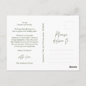 Carte Postale Message de bienvenue moderne, Joyeux Noël Photo de (Dos)