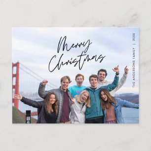 Carte Postale Message de bienvenue moderne, Joyeux Noël Photo de