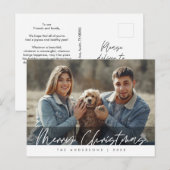 Carte Postale Message de bienvenue moderne, Joyeux Noël Photo de (Devant / Derrière)