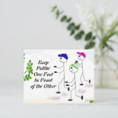 Carte Postale Message de course motivationnel (Debout devant)