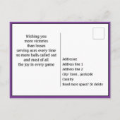 Carte Postale Message de grand chelem d'anniversaire de Pickleba (Dos)