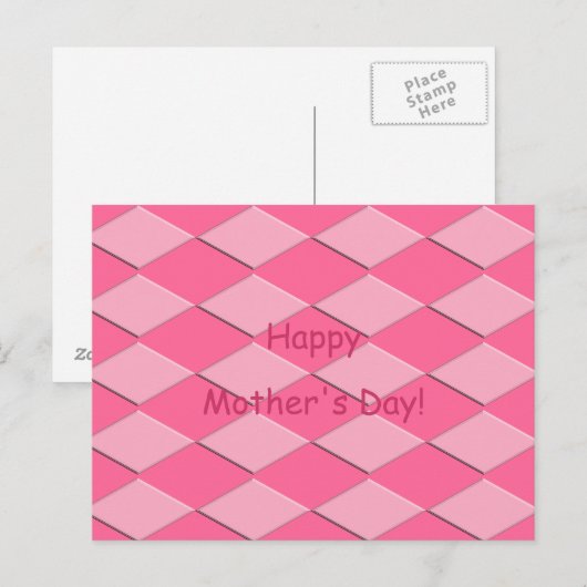 Carte postale - Message de la fête des mères (Devant / Derrière)