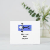 Carte Postale Message de motivation pour la forme physique (Debout devant)