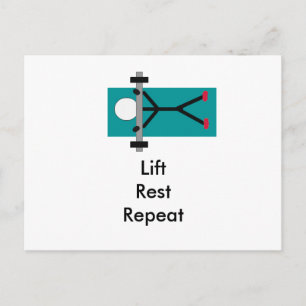Carte Postale Message de motivation pour la musculation