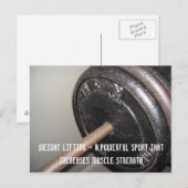 Carte Postale Message de motivation pour la musculation (Devant / Derrière)