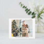 Carte postale Message de Noël simple (Debout devant)