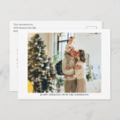 Carte postale Message de Noël simple (Devant / Derrière)